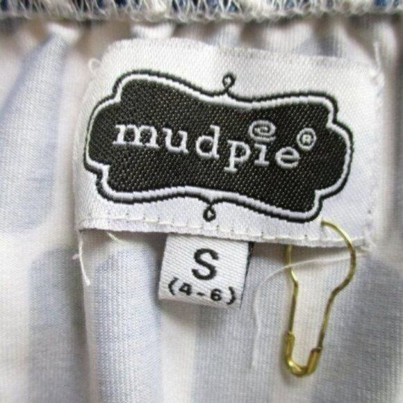 Mud Pie Navy White Metal Sea Shell Swim Cover Up Small - Picture 5 of 5